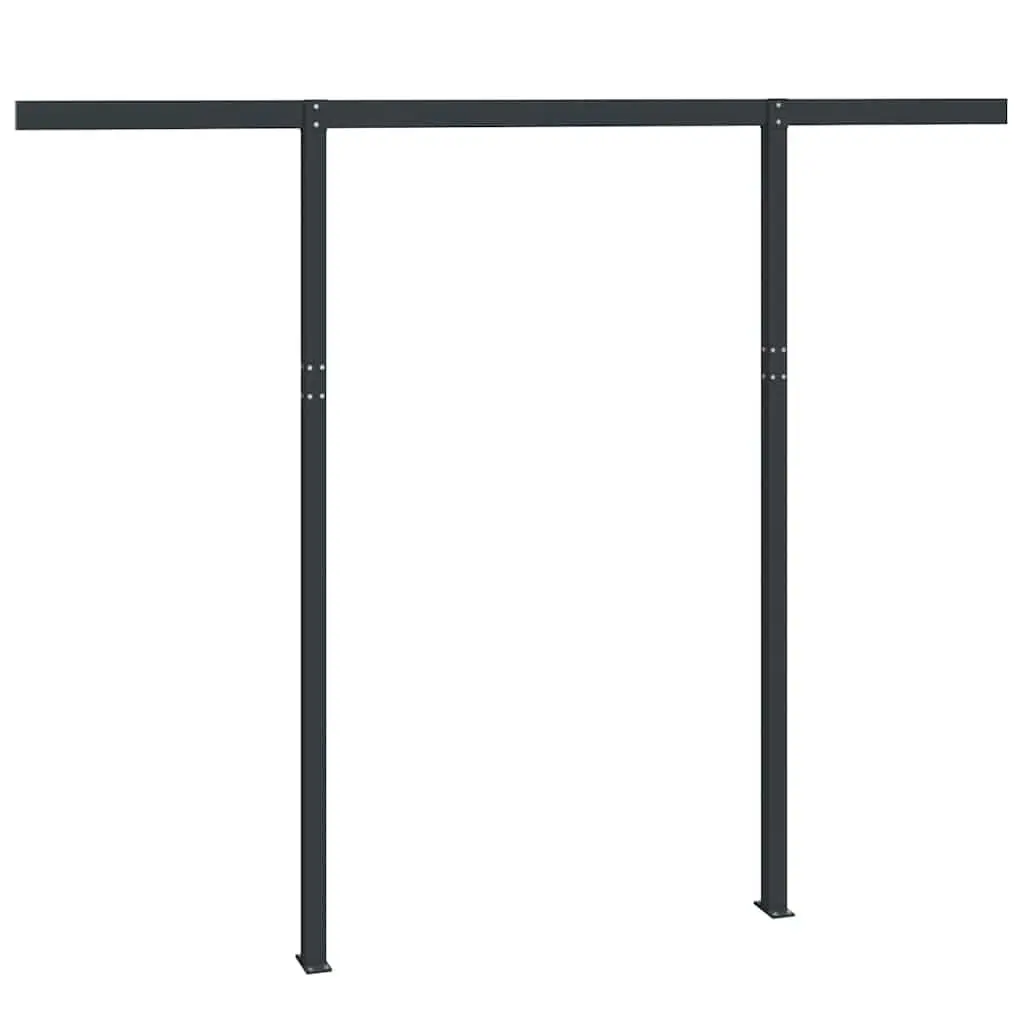 Awning Post Set Anthracite 300x245 cm Outdoor Terrace Balcony Garden Shade