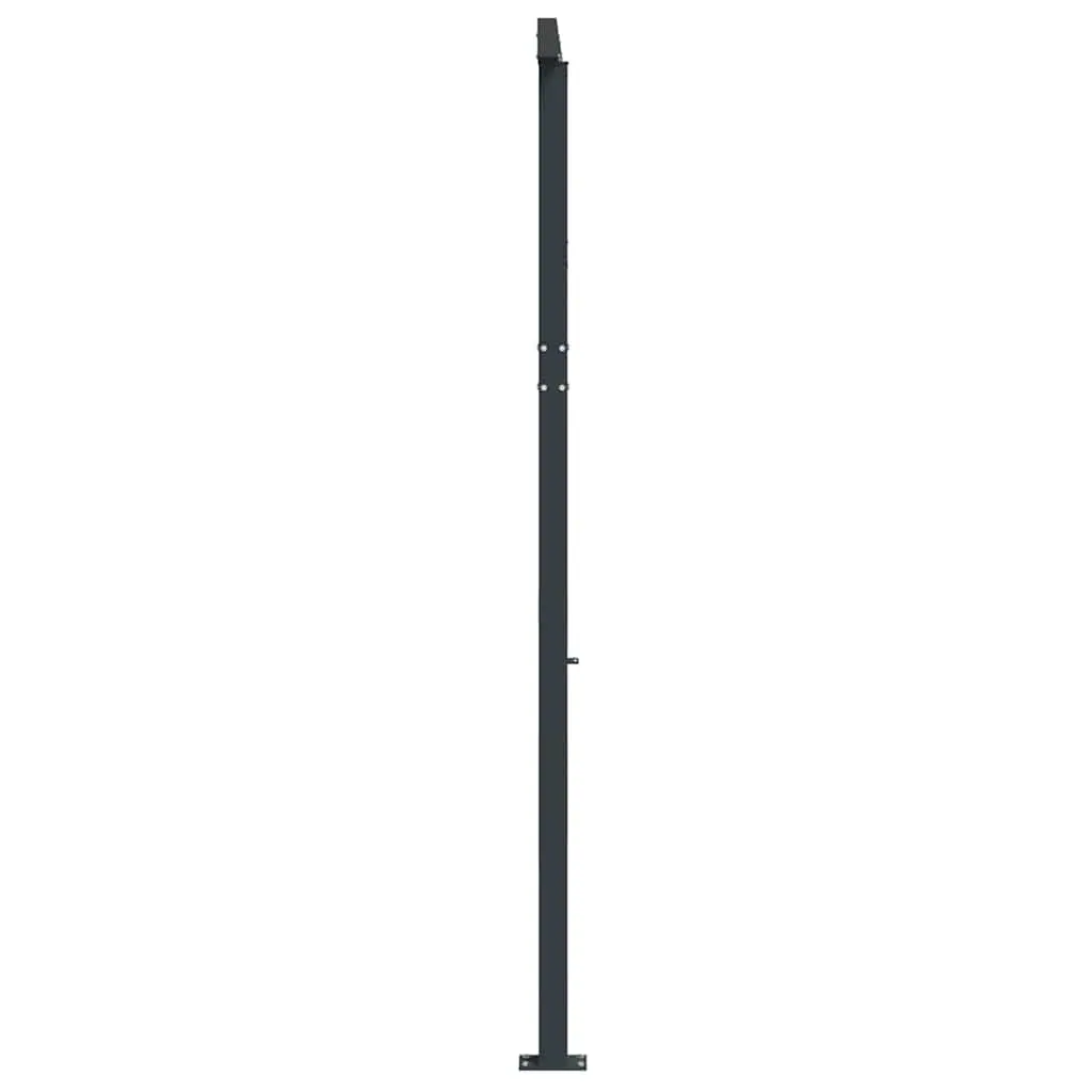 Awning Post Set Anthracite 600x245cm Double Posts Outdoor Terrace Shade Support