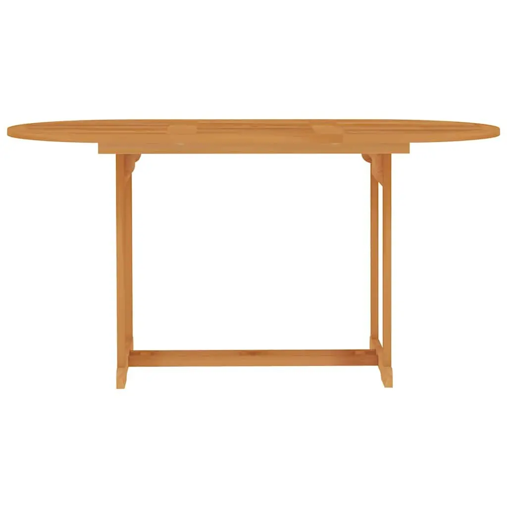 Garden Dining Table 150x90x75cm Solid Teak Wood Outdoor Furniture Patio