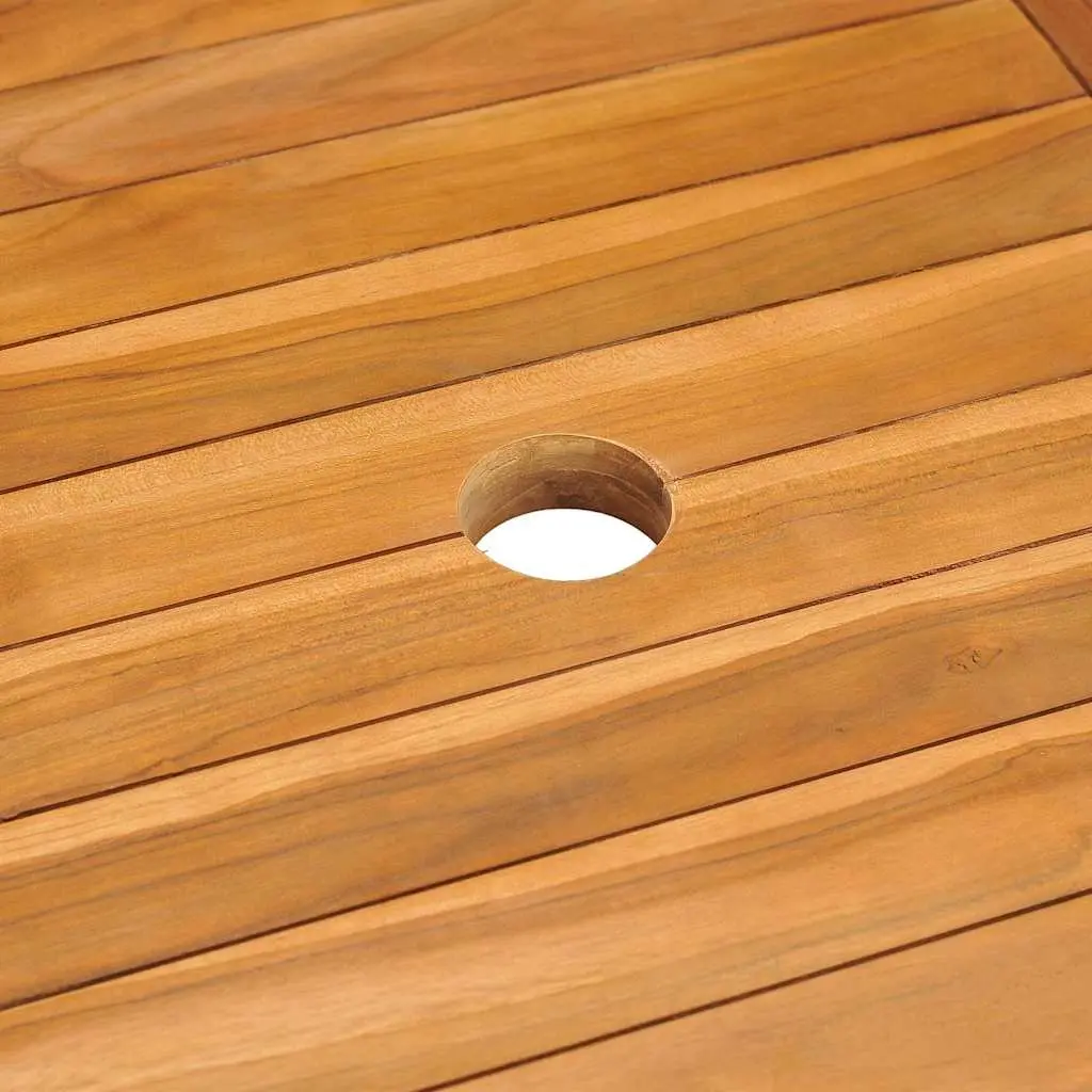 Garden Dining Table 150x90x75cm Solid Teak Wood Outdoor Furniture Patio