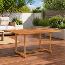 Garden Table Dimensions 150x90x75 cm Teak Wood