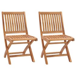 Wooden Folding Garden Chairs Set of 2 - Specifications Included