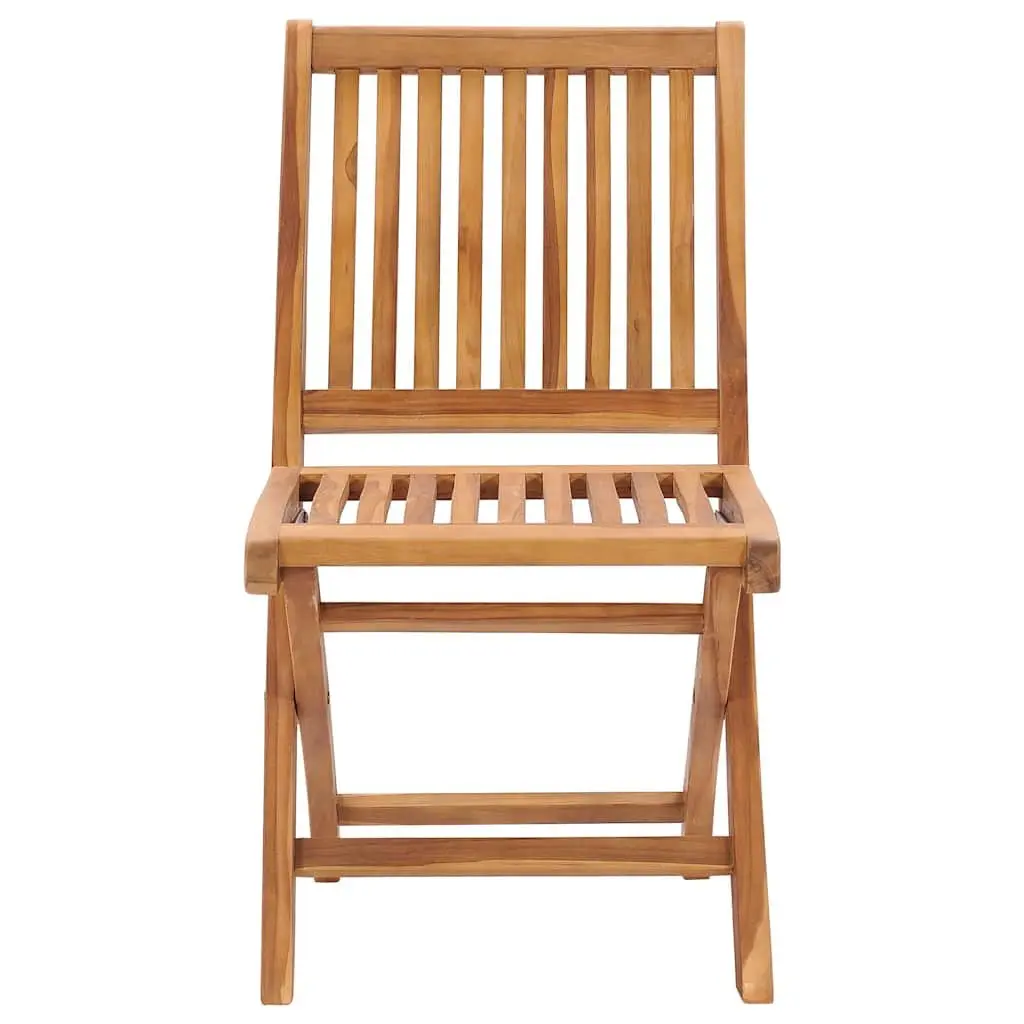 Folding Garden Chairs Set for Outdoor Use 2 Piece Brown Wooden