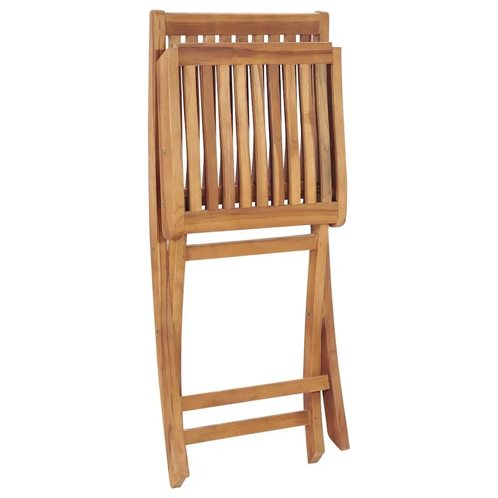 Folding Garden Chairs Set for Outdoor Use 2 Piece Brown Wooden