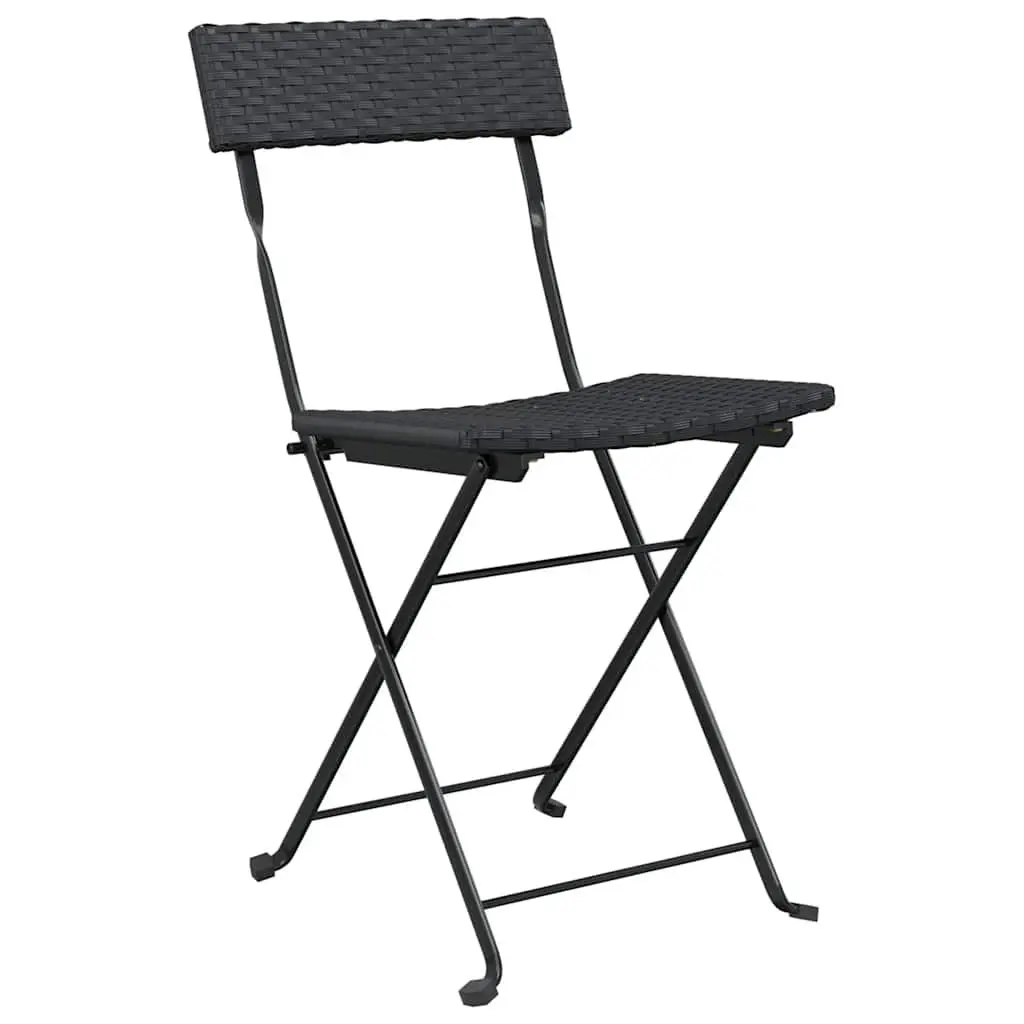 6 Folding Bistro Chairs in Black