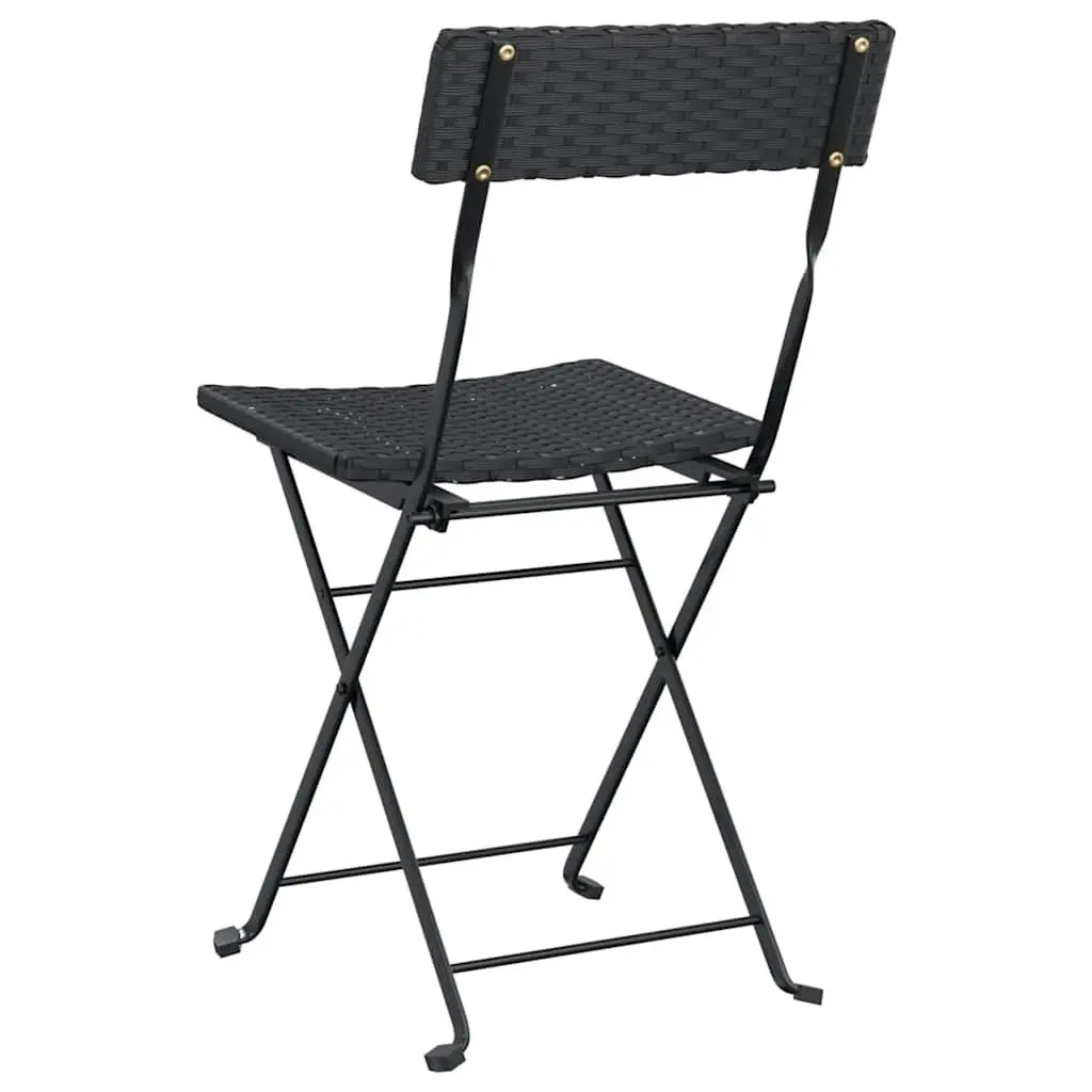 6 Folding Bistro Chairs in Black