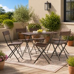 Folding Bistro Chairs Set of 6: Dimensions & Materials