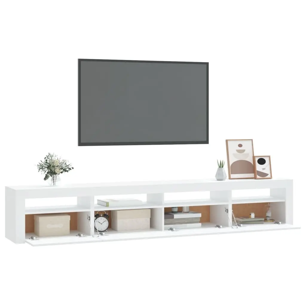 TV Cabinet for Living Room 240cm with RGB LED Lights Modern Media Stand Storage Unit