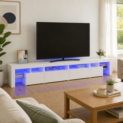TV Cabinet with RGB LED Lights - Dimensions 260x36.5x40cm