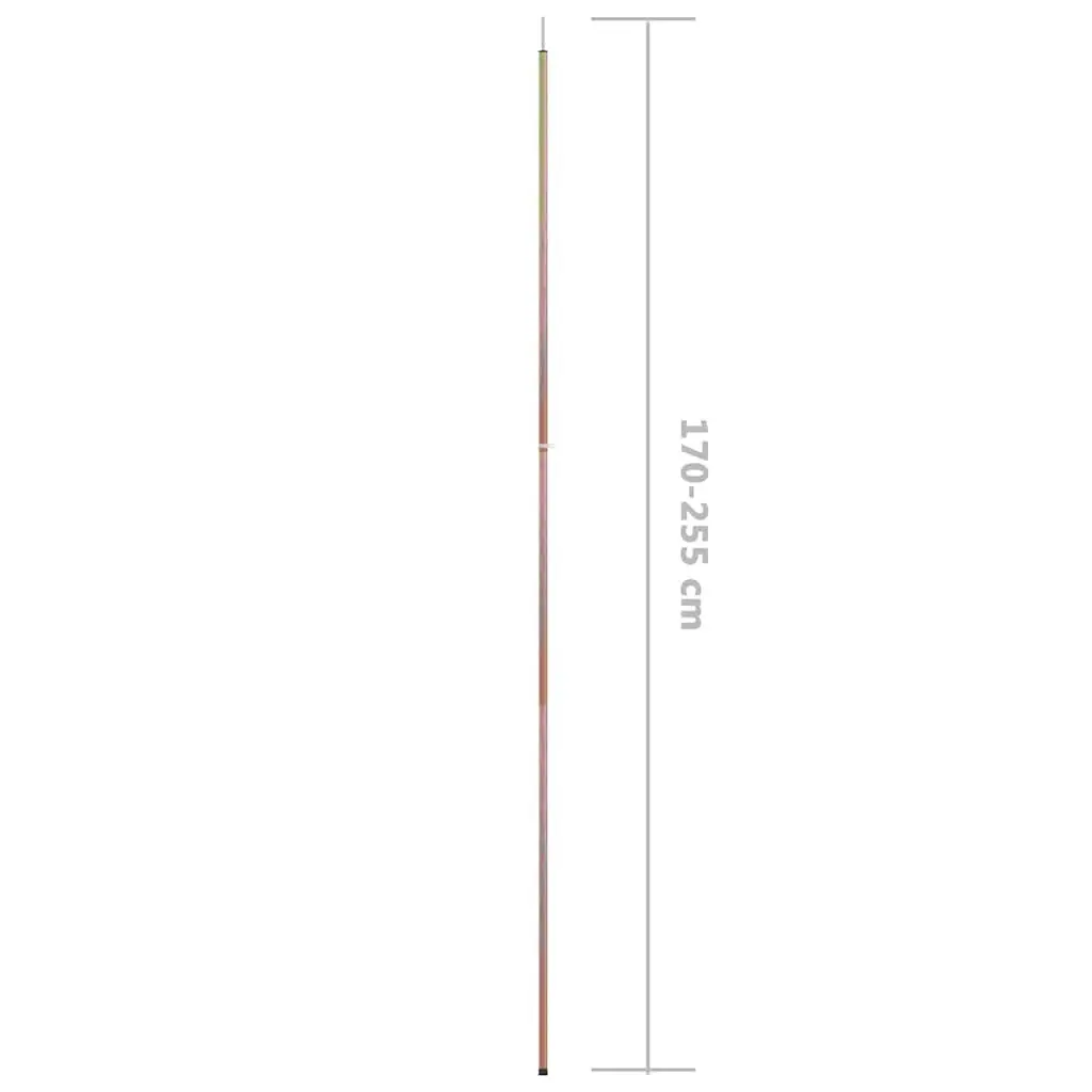 Telescopic Tent Pole Adjustable 170-255cm Galvanised Steel Camping Tarp Awning