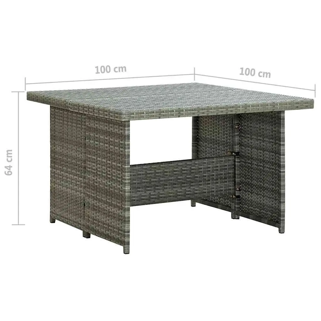 6 Piece Outdoor Lounge Set for Garden Patio with Cushions Corner Sofa Stools Coffee Table