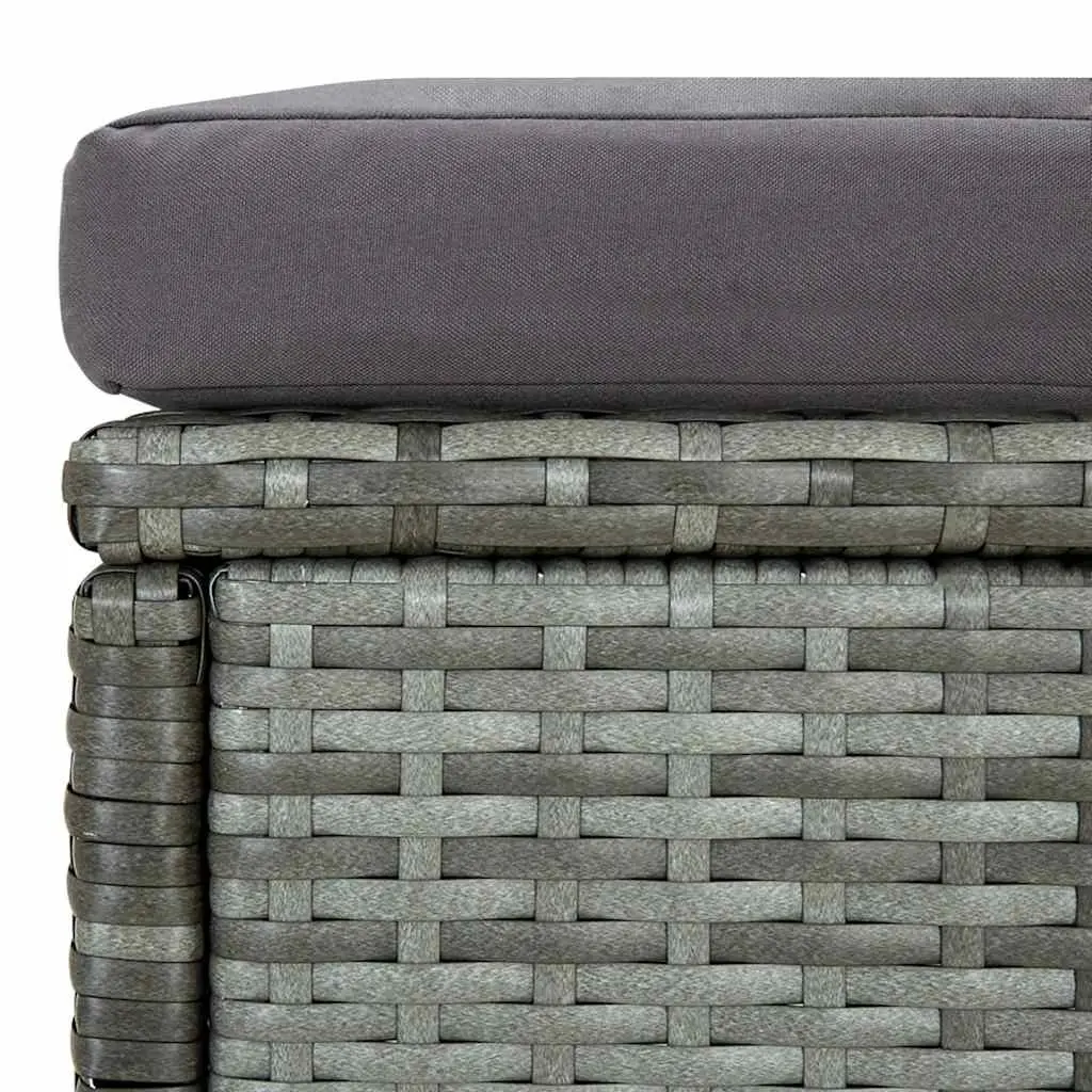 6 Piece Outdoor Lounge Set for Garden Patio with Cushions Corner Sofa Stools Coffee Table