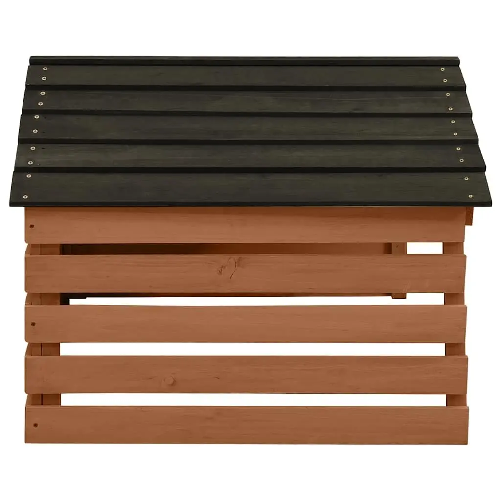 Robotic Lawn Mower Storage Shed for Outdoor Use Brown Firwood 78x74x54cm