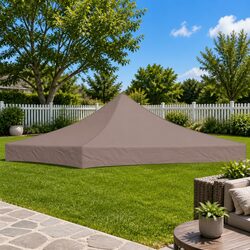 3x3 m Replacement Canopy in Taupe for Party Tents