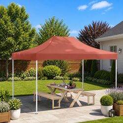 4.5x3m Replacement Canopy: Oxford Fabric Brown Cover