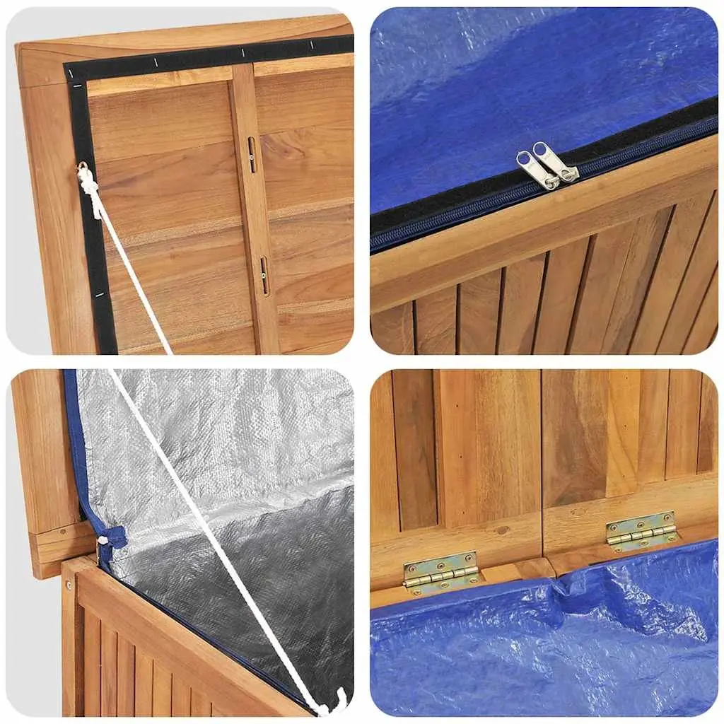 Garden Storage Box 60x50x58 cm Outdoor Wooden Deck Chest Patio Trunk
