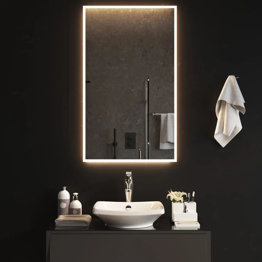 LED Bathroom Mirror 60x100 cm Wall-Mounted Vanity Light Makeup IP65 Waterproof