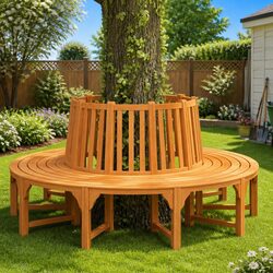 Specifications of Round Tree Bench with Eucalyptus Wood