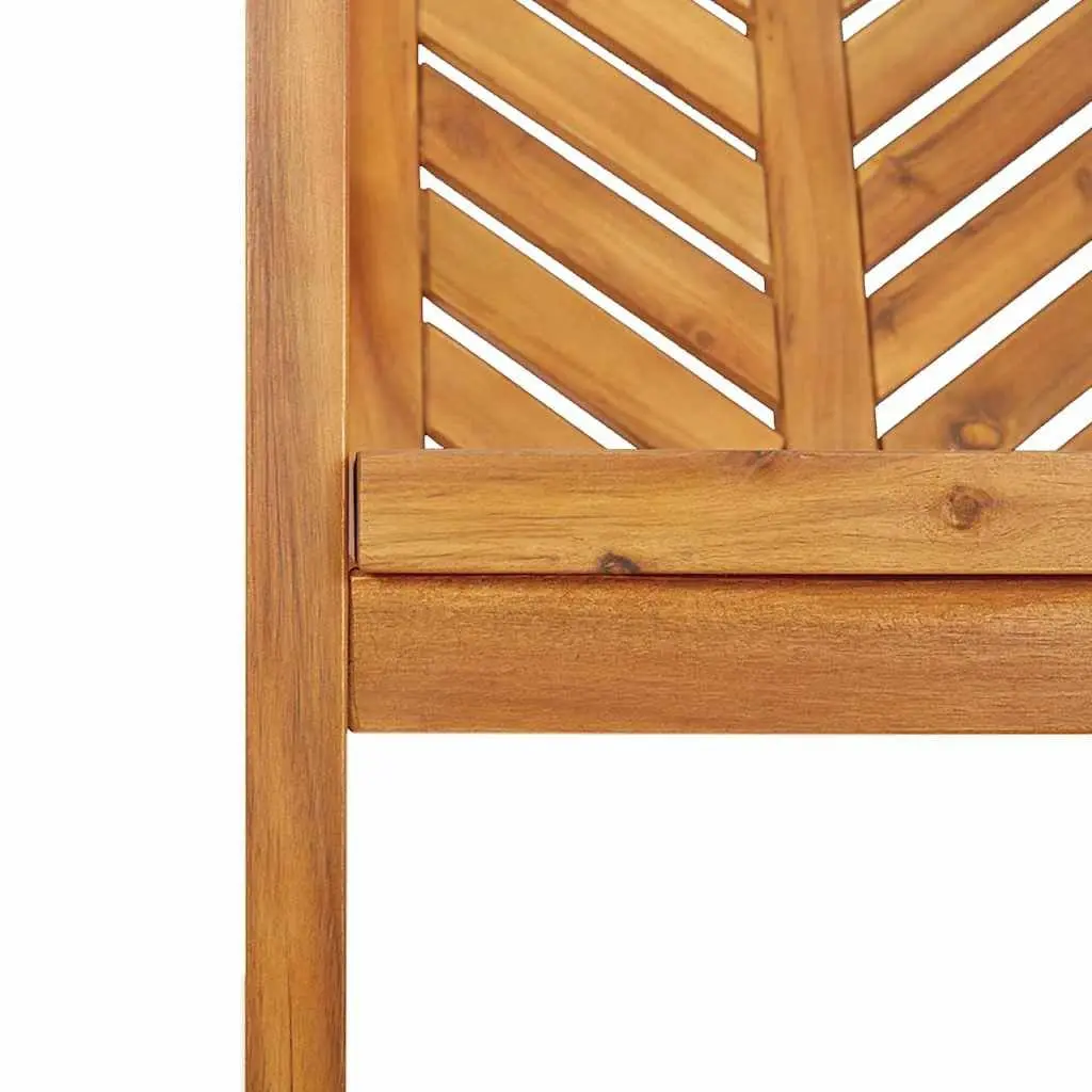 Garden Dining Set 5 Piece Outdoor Furniture Brown Solid Wood Table Chairs