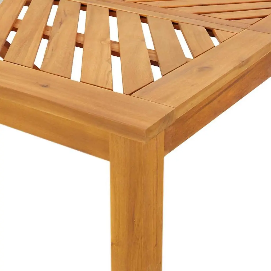 Garden Dining Set 5 Piece Outdoor Furniture Brown Solid Wood Table Chairs