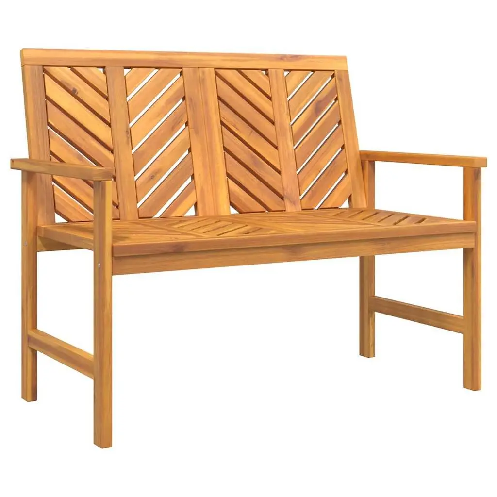 Garden Dining Set Outdoor 5 Piece Rectangular Table and Chairs Brown Solid Acacia Wood