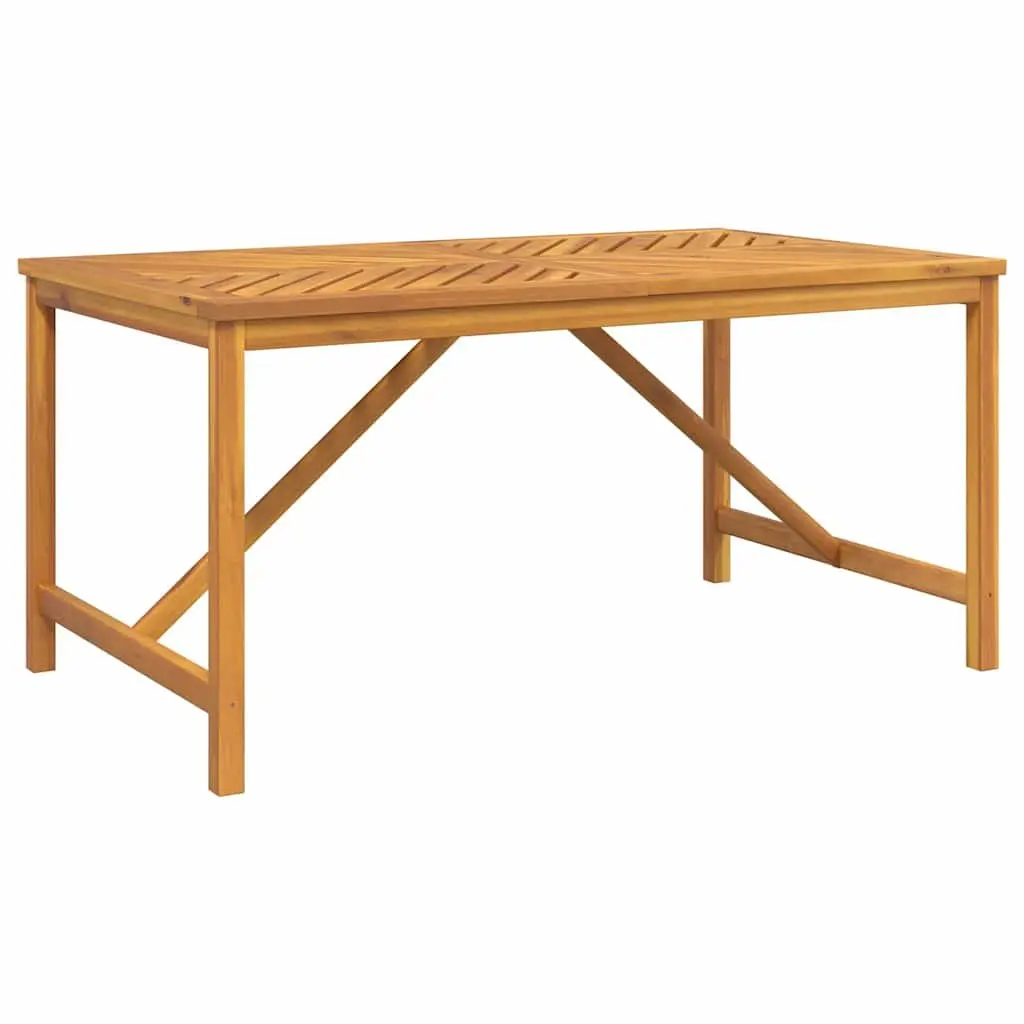 Garden Dining Set Outdoor 5 Piece Rectangular Table and Chairs Brown Solid Acacia Wood