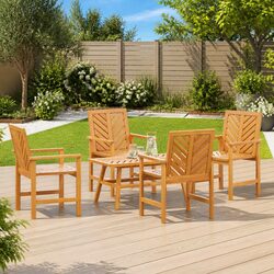 5-Piece Garden Lounge Set Specifications: Durable Acacia Wood