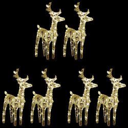 Christmas Outdoor Reindeer Lights - 6 Piece Set with 240 LEDs