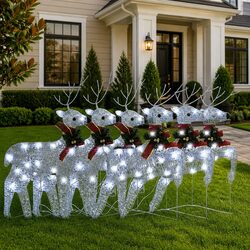 Specifications for 6 PCS Silver Christmas Reindeer Decorations