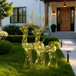 Specifications of Acrylic Reindeer Christmas Decorations 2 pcs 128 cm
