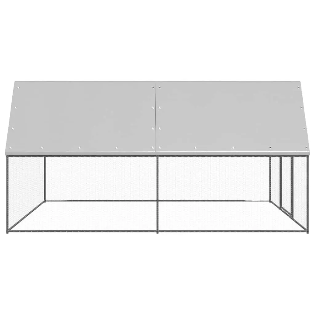 Outdoor Chicken Cage for Backyard 3x4x2 m Galvanised Steel Frame Poultry Hen House Run Coop