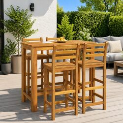 Specifications of the 5 Piece Garden Bar Set in Acacia Wood