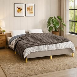 Weighted Blanket Grey 152x203 cm 11 kg Breathable Fabric Sleep Aid Pressure