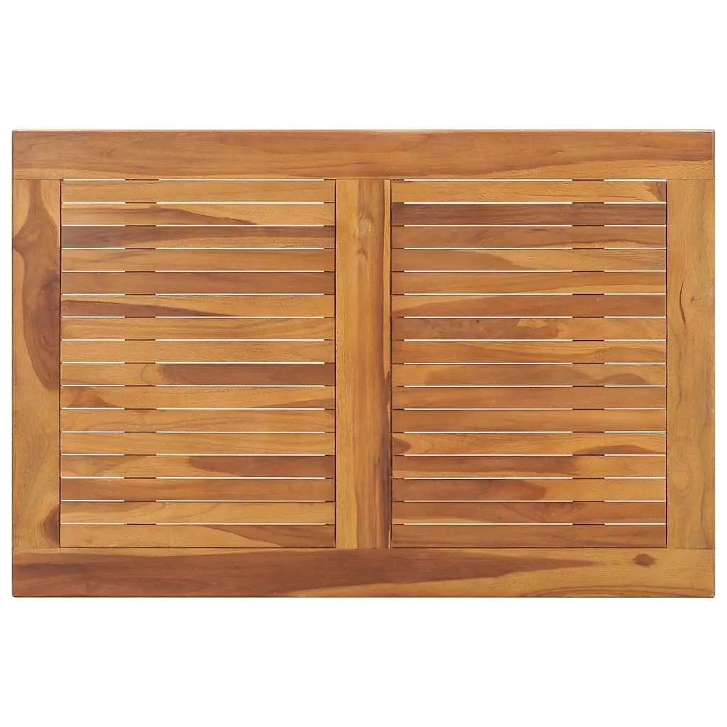 Folding Garden Dining Table 90x60x75cm Teak Wood Outdoor Furniture Brown