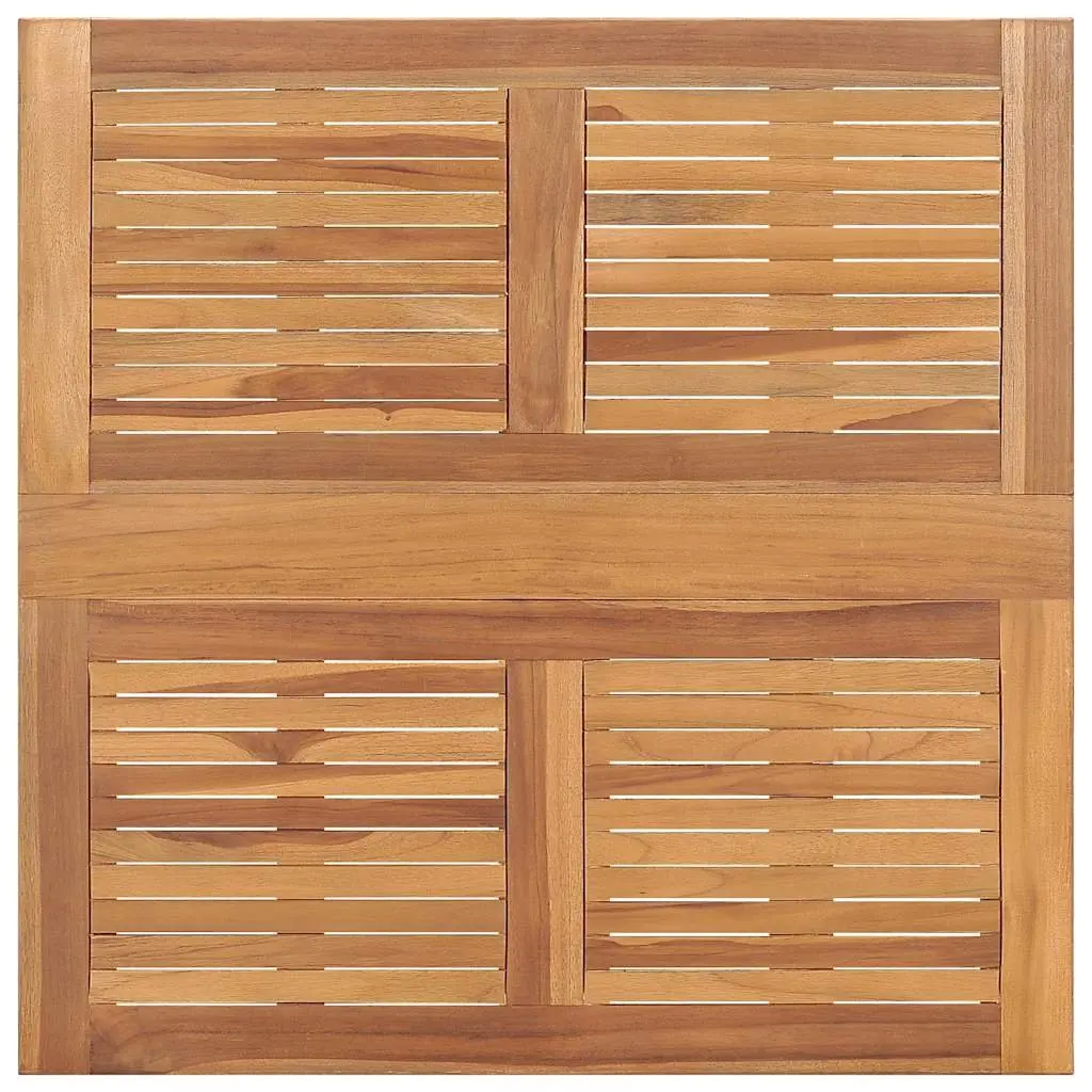 Folding Garden Dining Table 90x90x75cm Outdoor Furniture Teak Wood Brown
