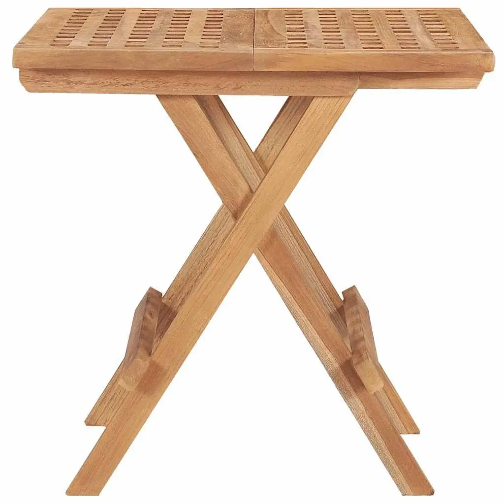 Folding Garden Table 50x50x50 cm Outdoor Dining Picnic Furniture Brown Wood