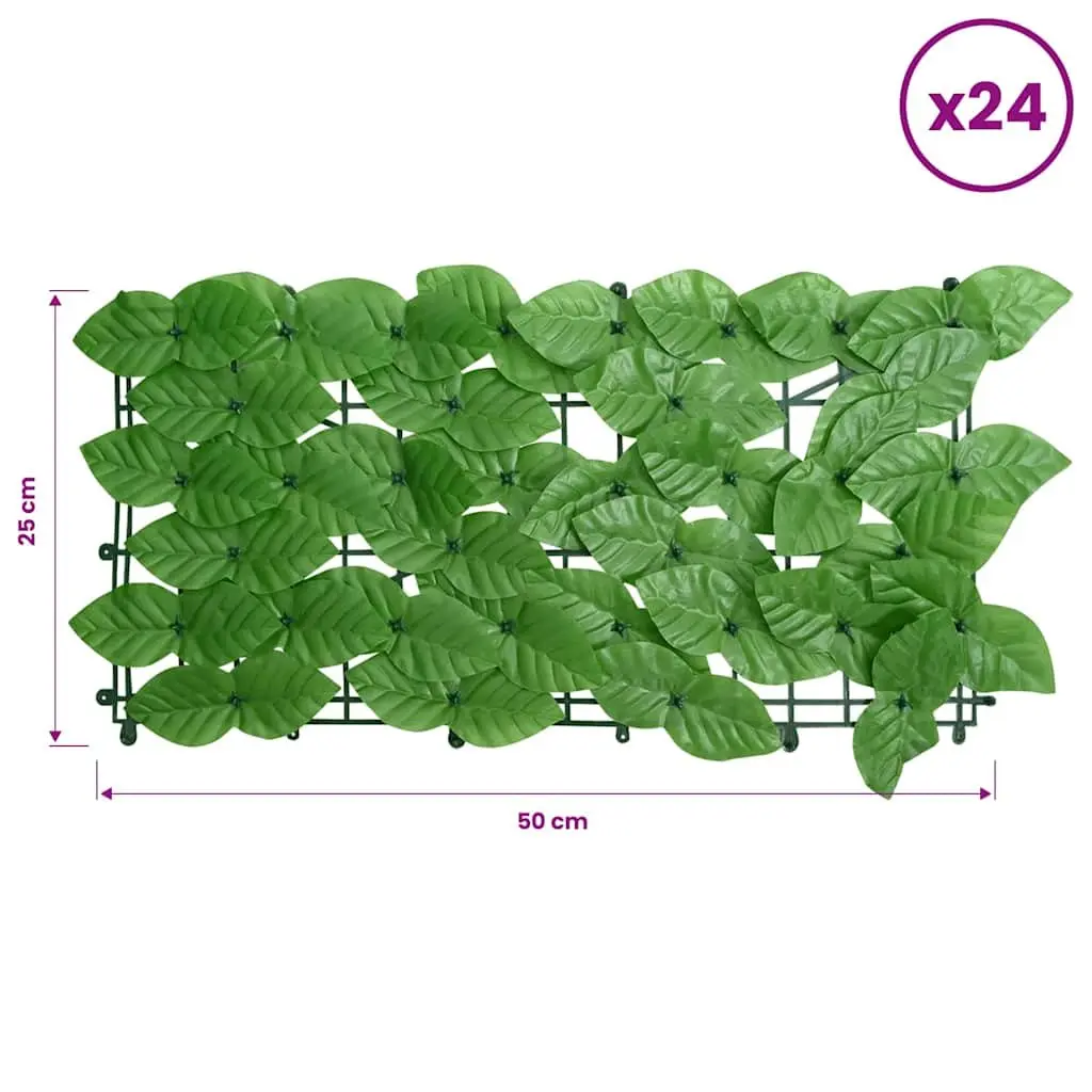 Balcony Privacy Screen with Green Leaves Design 300x100 cm Outdoor Décor