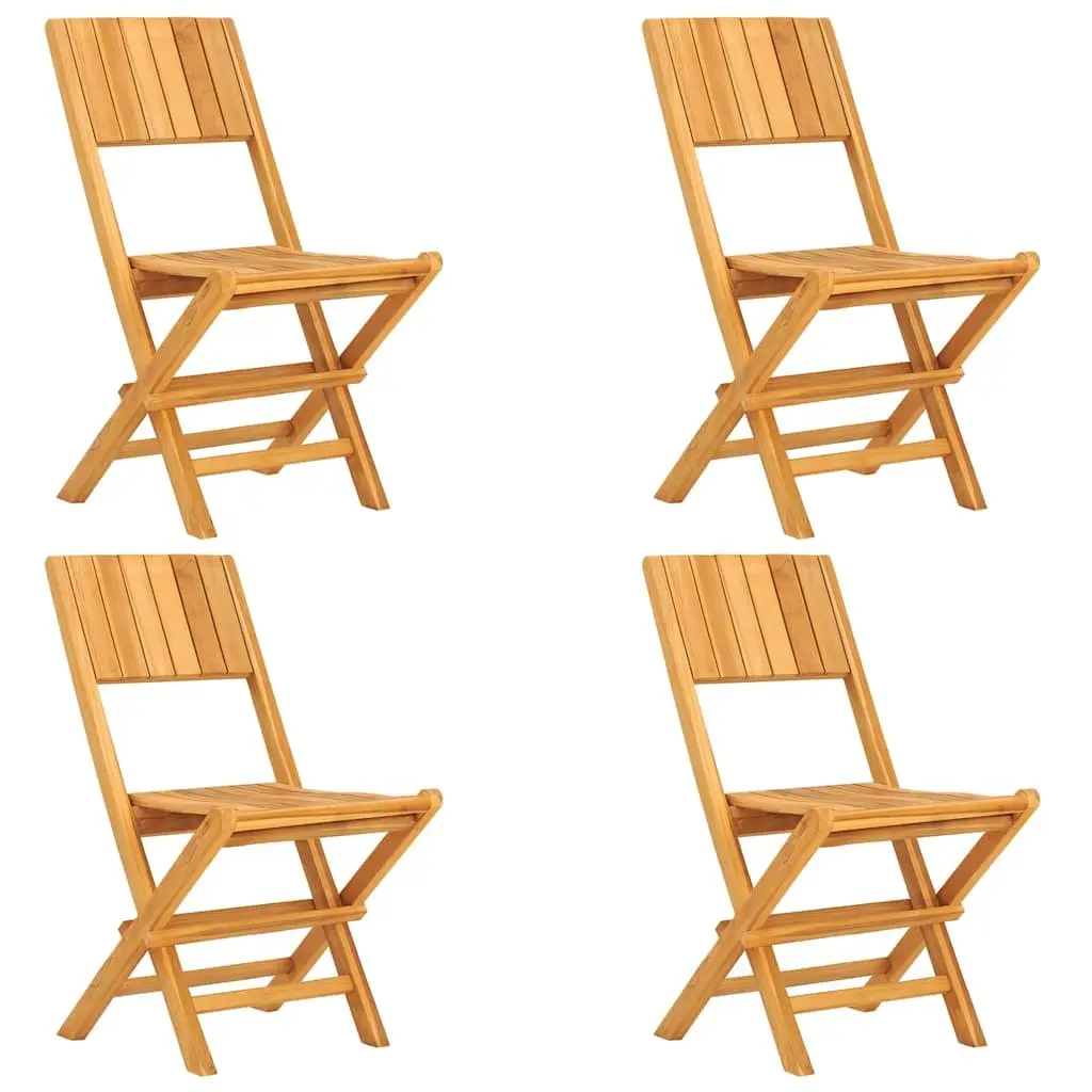 5 Piece Garden Dining Set Outdoor Use Brown Teak Wood