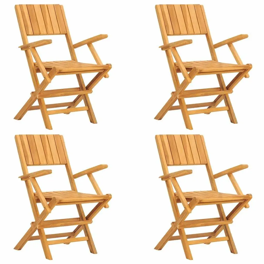 Garden Dining Set 5 Piece Outdoor Furniture Table Chairs Wood Patio Teak