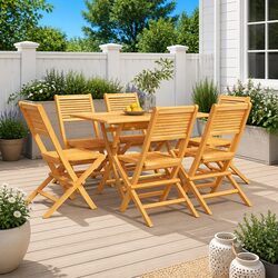 Specifications for 7 Piece Garden Dining Set in Teak Wood