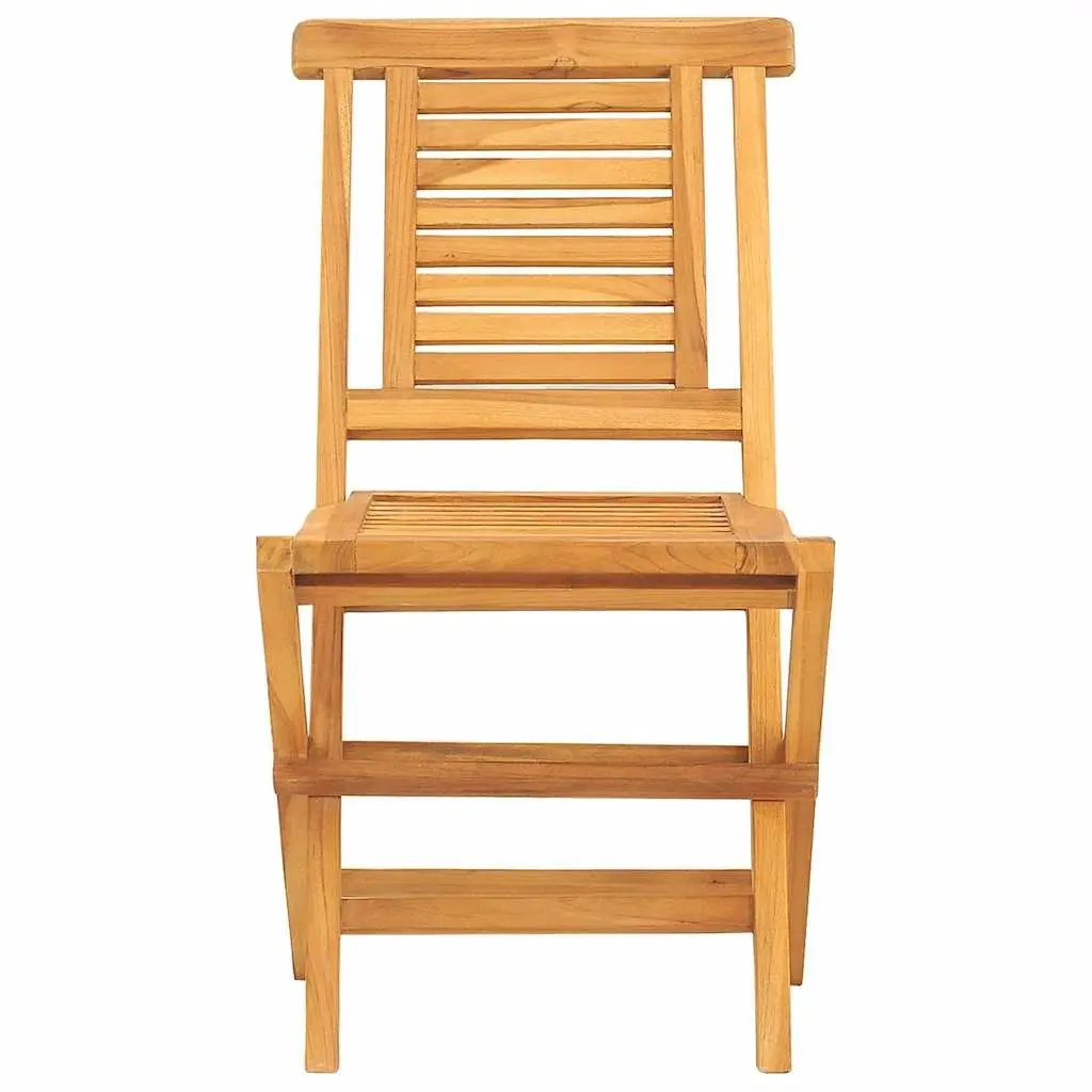Folding Garden Chairs 4 pcs Outdoor Wooden Seating with Backrest Brown