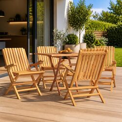 Wooden Folding Garden Chairs Specifications - 4 pcs