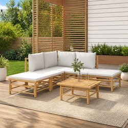 Specifications of 6-Piece Bamboo Garden Lounge Set