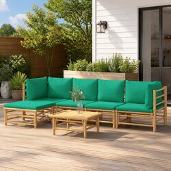 Bamboo Lounge Set: 6-Piece Outdoor Furniture Details