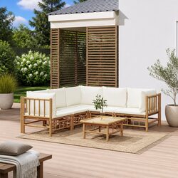 Specifications of the 6-Piece Bamboo Outdoor Lounge Set