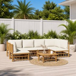 7 Piece Bamboo Garden Lounge Set Specifications