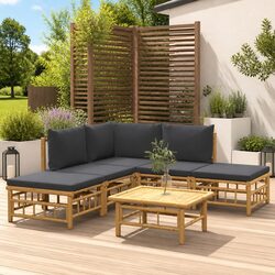 6-Piece Bamboo Garden Lounge Set Specifications