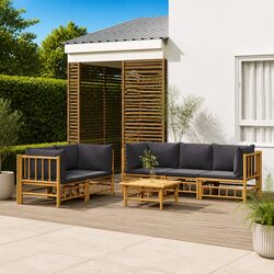 Bamboo 6-Piece Garden Lounge Set Specifications