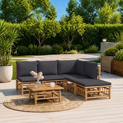 Specifications of the Modular 6 Piece Bamboo Lounge Set