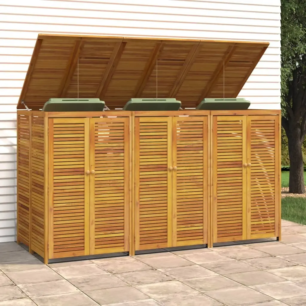 Triple Garbage Bin Shed 210x89x117 cm